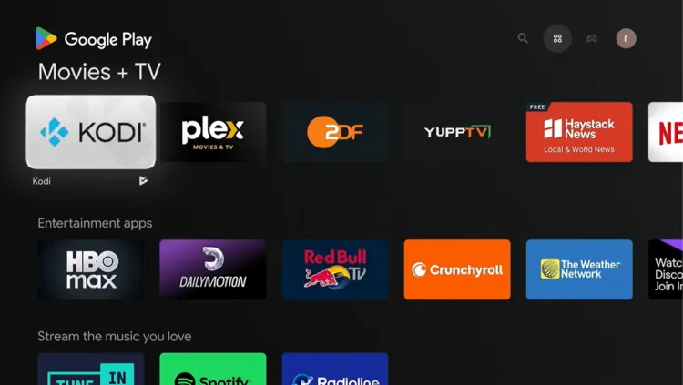 Search or browse apps in the Google Play Store on Google TV
