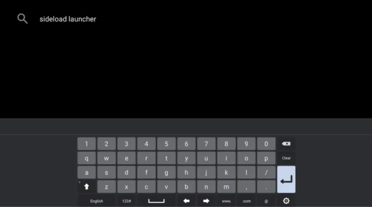Search for Sideload Launcher in the Google TV Apps tab