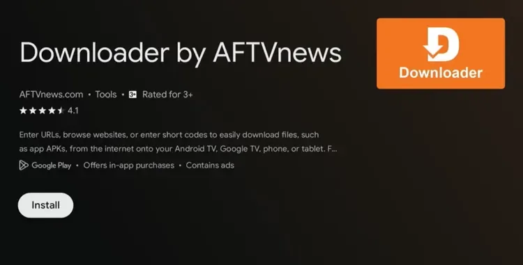 Install Downloader by AFTVnews on Google TV